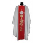 White/Cream Chasuble with Red and Gold Orphrey Panel