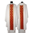 White Chasuble with Gold Orphrey Panel