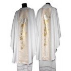 White/Cream Chasuble with Lined Stole Edge
