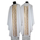 White Chasuble with Gold Orphrey Panel