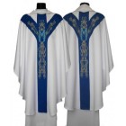 White Marian embroidered Chasuble with Freestole