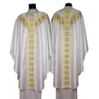 White embroidered chasuble with stole