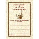Certificate Of First Communion