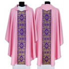 Traditional Purple Orphrey Rose Gothic Chasuble with matching stole