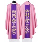 Rose Gothic Chasuble with modern IHS Orphrey 