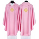 Rose Pink Gothic Chasuble with Cross Design